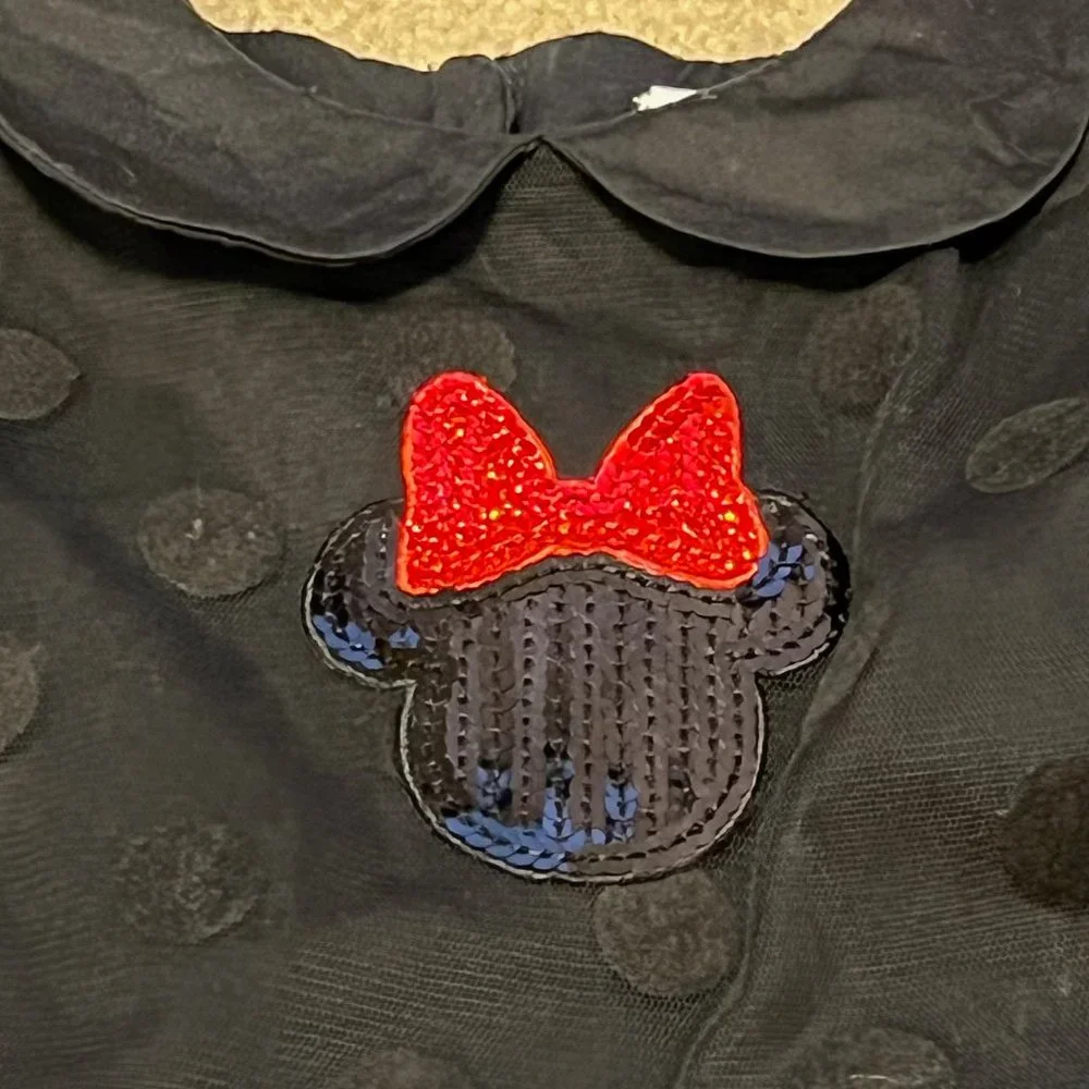 Disney Minnie Mouse Girls Polka Dot Dress - Size 4 - Picture 3 of 7